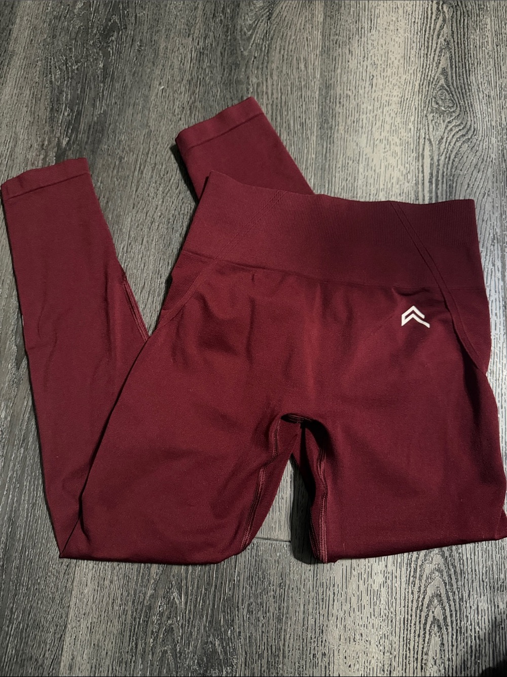 ONER active effortless seamless ROSEWOOD size M Reg Leggings with white logo